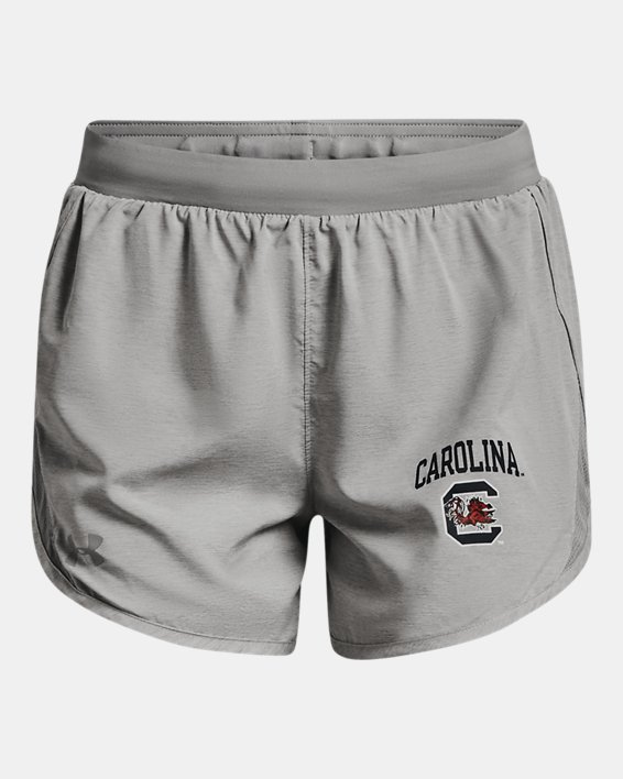Women's UA Fly-By 2.0 Collegiate Sideline Shorts, Gray, pdpMainDesktop image number 3